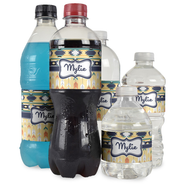 Tribal2 Water Bottle Label - Multiple Bottle Sizes