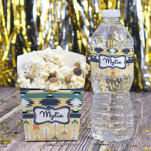 Tribal2 Water Bottle Label - w/ Favor Box