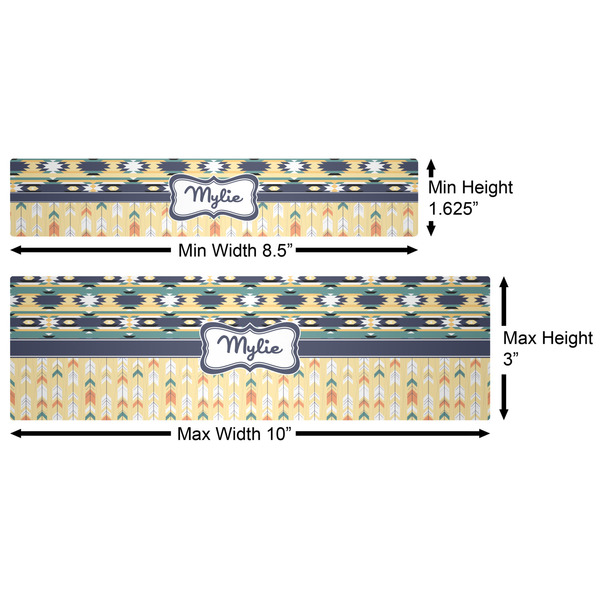 Tribal2 Water Bottle Labels w/ Dimensions