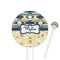Tribal2 5.5" Round Plastic Stir Sticks - White - Single Sided (Personalized)