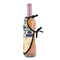 Tribal2 Wine Bottle Apron - DETAIL WITH CLIP ON NECK