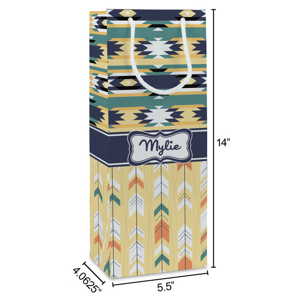 Tribal2 Wine Gift Bag - Dimensions