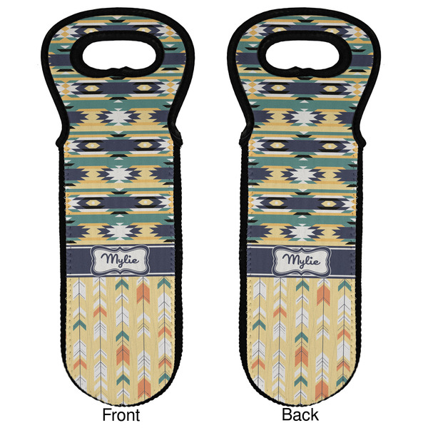 Tribal2 Wine Tote Front & Back