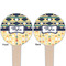 Tribal2 Wooden 4" Food Pick - Round - Double Sided - Front & Back