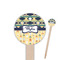 Tribal2 6" Round Wooden Food Picks - Single Sided (Personalized)
