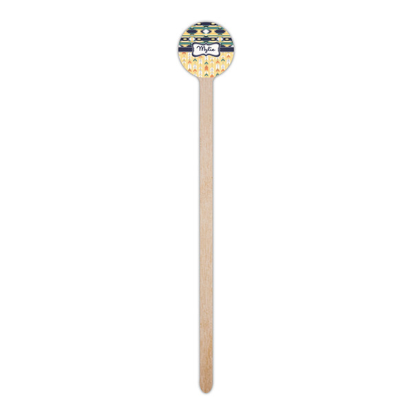 Tribal2 Wooden 6" Stir Stick - Round - Single Stick