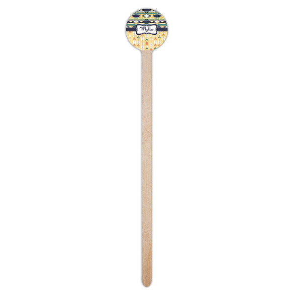 Tribal2 Wooden 7.5" Stir Stick - Round - Single Stick