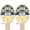 Tribal2 Wooden Food Pick - Oval - Double Sided - Front & Back