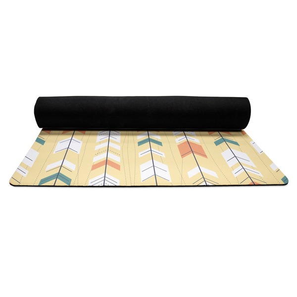 Tribal2 Yoga Mat Rolled up Black Rubber Backing