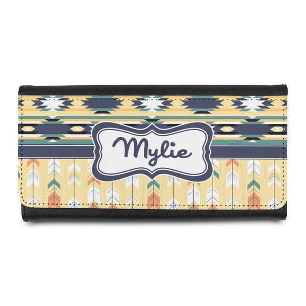 Custom Tribal2 Leatherette Ladies Wallet (Personalized)