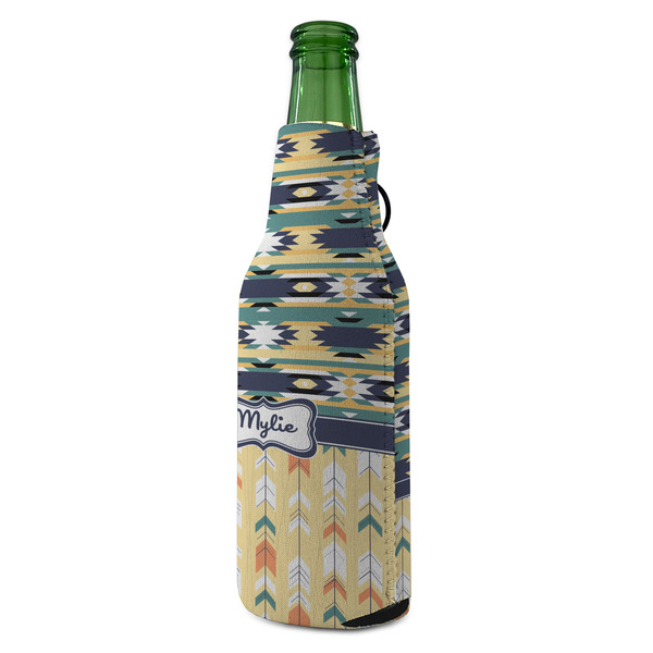 Tribal2 Zipper Bottle Cooler - ANGLE (bottle)