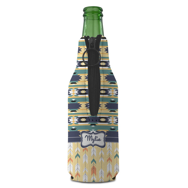 Tribal2 Zipper Bottle Cooler - BACK (bottle)
