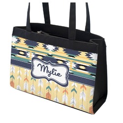 Tribal2 Zippered Everyday Tote w/ Name or Text