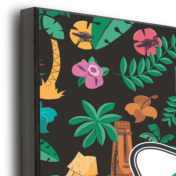 Hawaiian Masks 11x14 Wood Print - Closeup