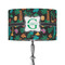 Hawaiian Masks 12" Drum Lamp Shade - Fabric (Personalized)
