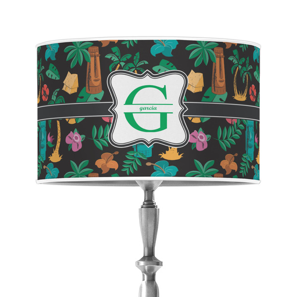 Custom Hawaiian Masks 12" Drum Lamp Shade - Poly-film (Personalized)