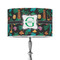 Hawaiian Masks 12" Drum Lampshade - ON STAND (Poly Film)