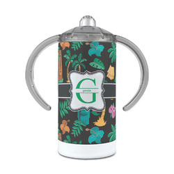 Hawaiian Masks 12 oz Stainless Steel Sippy Cup (Personalized)
