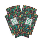 Hawaiian Masks Can Cooler (tall 12 oz) - Set of 4 (Personalized)