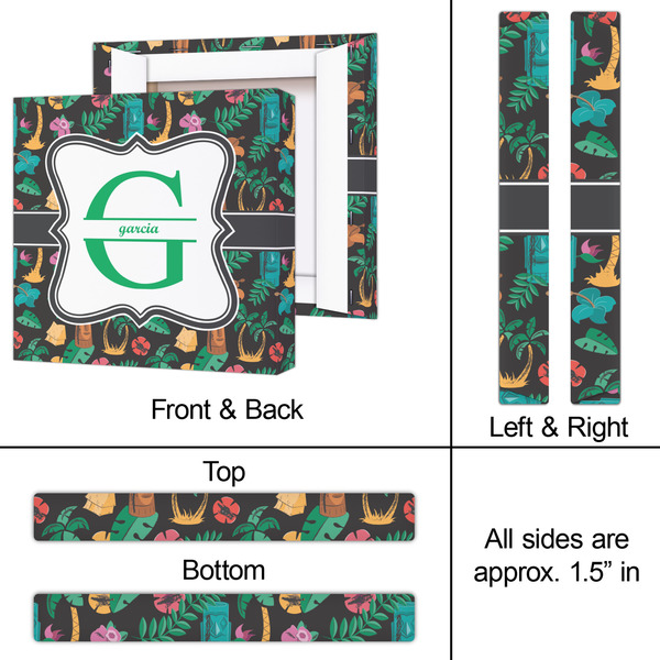 Hawaiian Masks 12x12 - Canvas Print - Approval