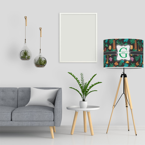 Hawaiian Masks 16" Drum Lampshade - LIFESTYLE