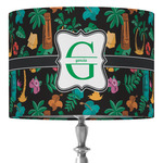 Hawaiian Masks 16" Drum Lamp Shade - Fabric (Personalized)