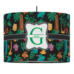 Hawaiian Masks Drum Pendant Lamp (Personalized)
