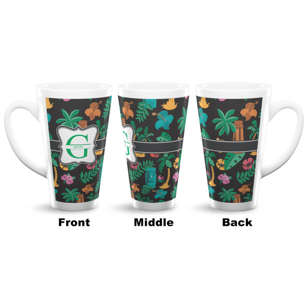 Hawaiian Masks 16 Oz Latte Mug - Approval