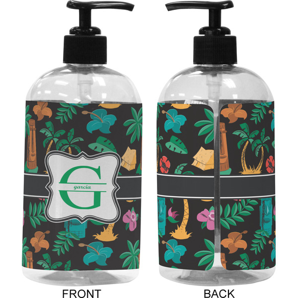 Hawaiian Masks 16 oz Plastic Liquid Dispenser (Approval)