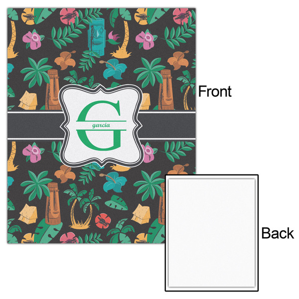 Hawaiian Masks 16x20 - Matte Poster - Front & Back