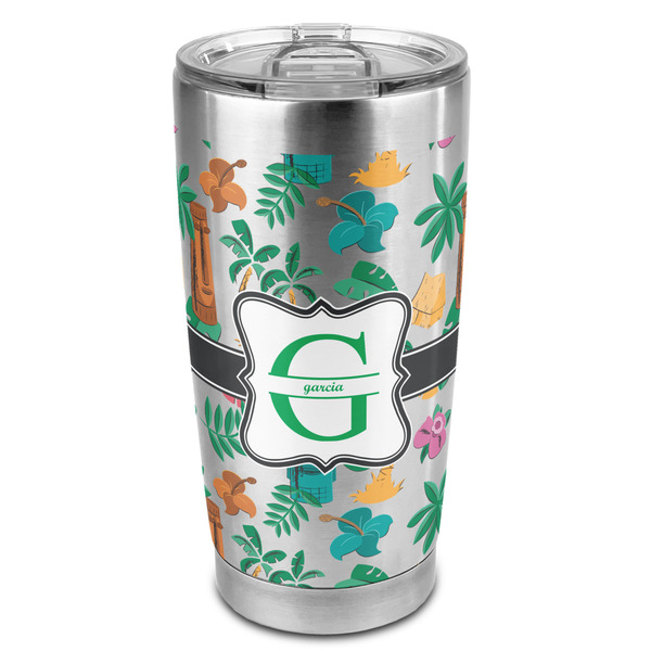 Custom Hawaiian Masks 20oz Stainless Steel Double Wall Tumbler - Full Print (Personalized)