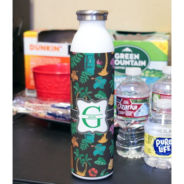 Hawaiian Masks 20oz Water Bottles - Full Print - In Context