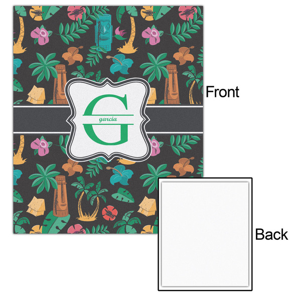 Hawaiian Masks 20x24 - Matte Poster - Front & Back