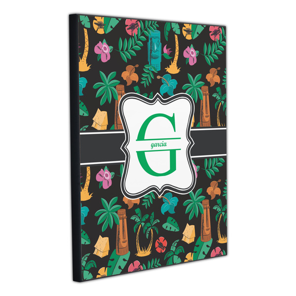 Hawaiian Masks 20x24 Wood Print - Angle View