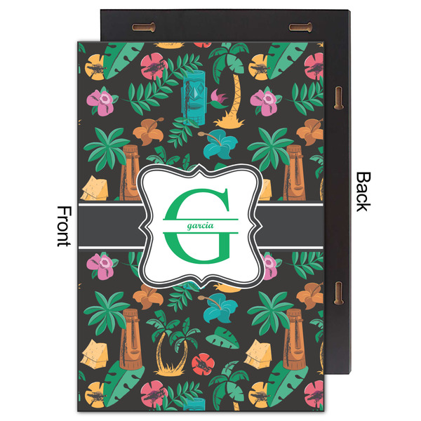 Hawaiian Masks 20x30 Wood Print - Front & Back View