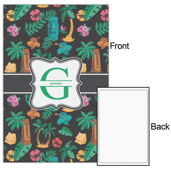 Hawaiian Masks 24x36 - Matte Poster - Front & Back