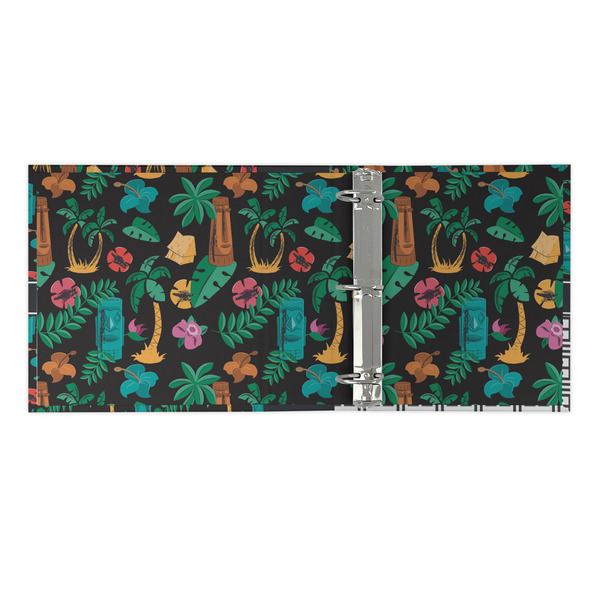 Hawaiian Masks 3 Ring Binders - Full Wrap - 2" - OPEN INSIDE