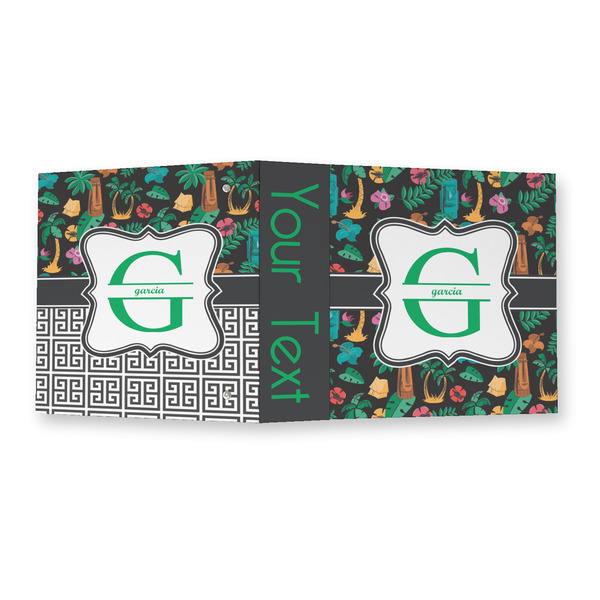 Hawaiian Masks 3 Ring Binders - Full Wrap - 2" - OPEN OUTSIDE