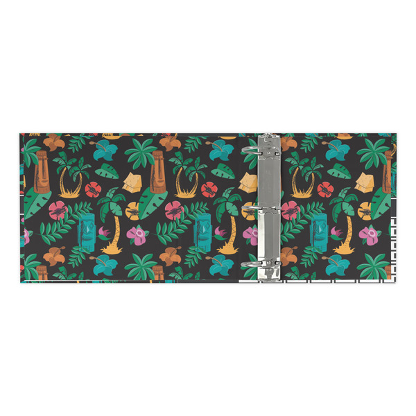 Hawaiian Masks 3 Ring Binders - Full Wrap - 3" - OPEN INSIDE