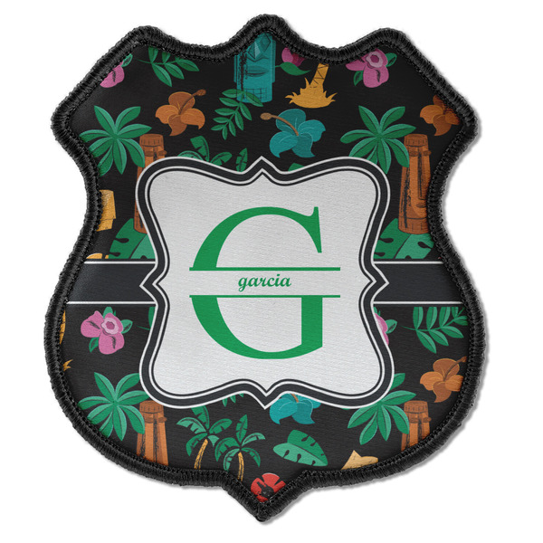 Custom Hawaiian Masks Iron On Shield Patch C w/ Name and Initial