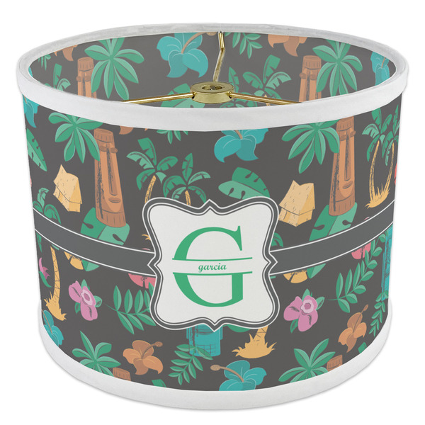Hawaiian Masks 8" Drum Lampshade - ANGLE Poly-Film