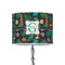 Hawaiian Masks 8" Drum Lampshade - ON STAND (Poly Film)