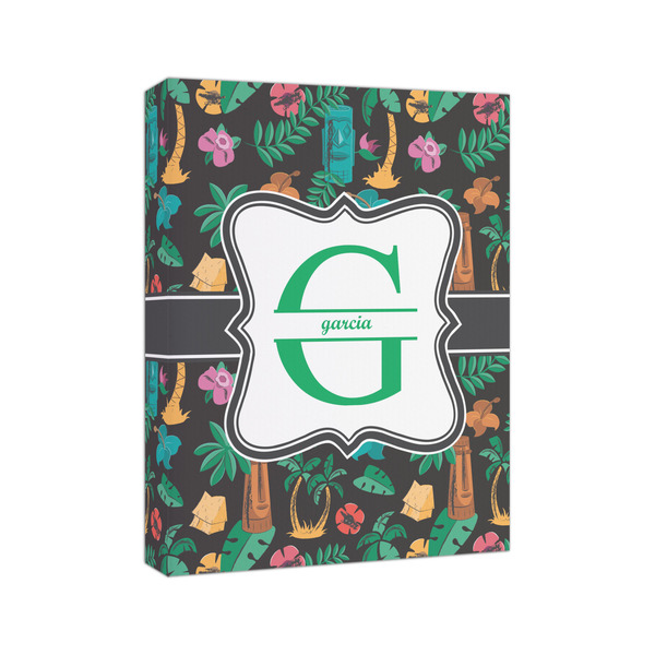 Hawaiian Masks 8x10 - Canvas Print - Angled View