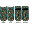 Hawaiian Masks Adult Ankle Socks - Double Pair - Front and Back - Apvl
