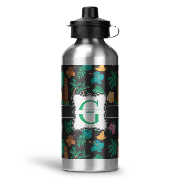 Custom Hawaiian Masks Water Bottle - Aluminum - 20 oz (Personalized)