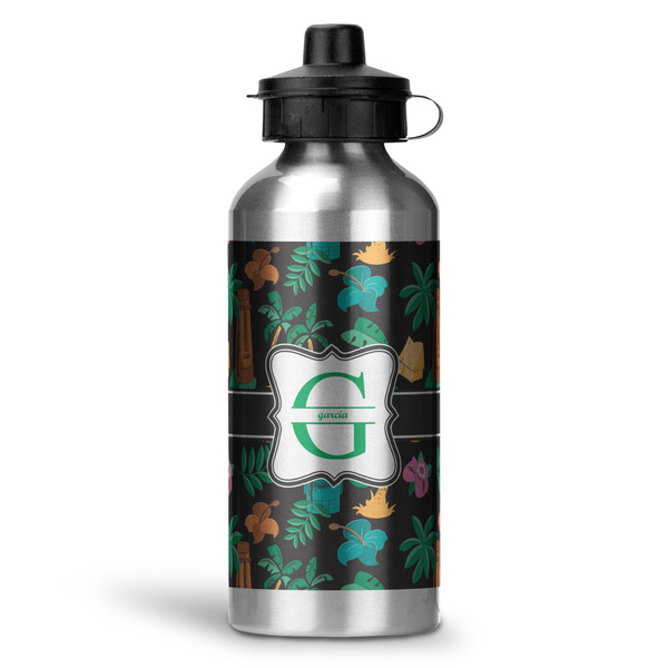 Custom Hawaiian Masks Water Bottles - 20 oz - Aluminum (Personalized)
