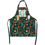 Hawaiian Masks Apron With Pockets w/ Name and Initial