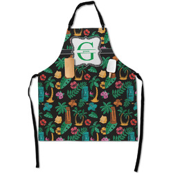 Hawaiian Masks Apron With Pockets w/ Name and Initial