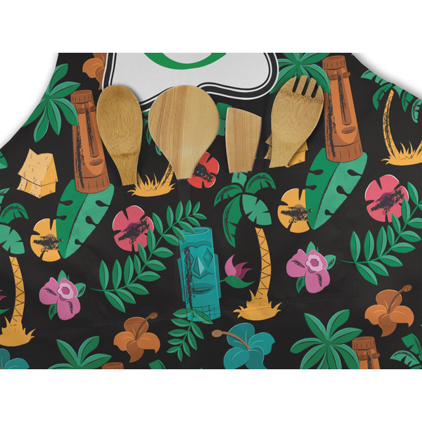 Hawaiian Masks Apron - Pocket Detail with Props