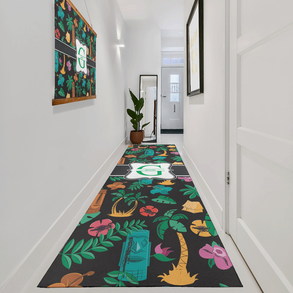 Hawaiian Masks Area Rug Sizes - In Context (vertical)